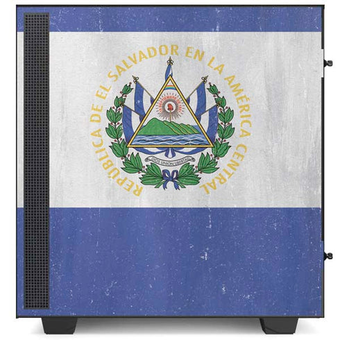 El Salvador Flag Distressed NZXT H510 Compact ATX Mid-Tower Case Skin